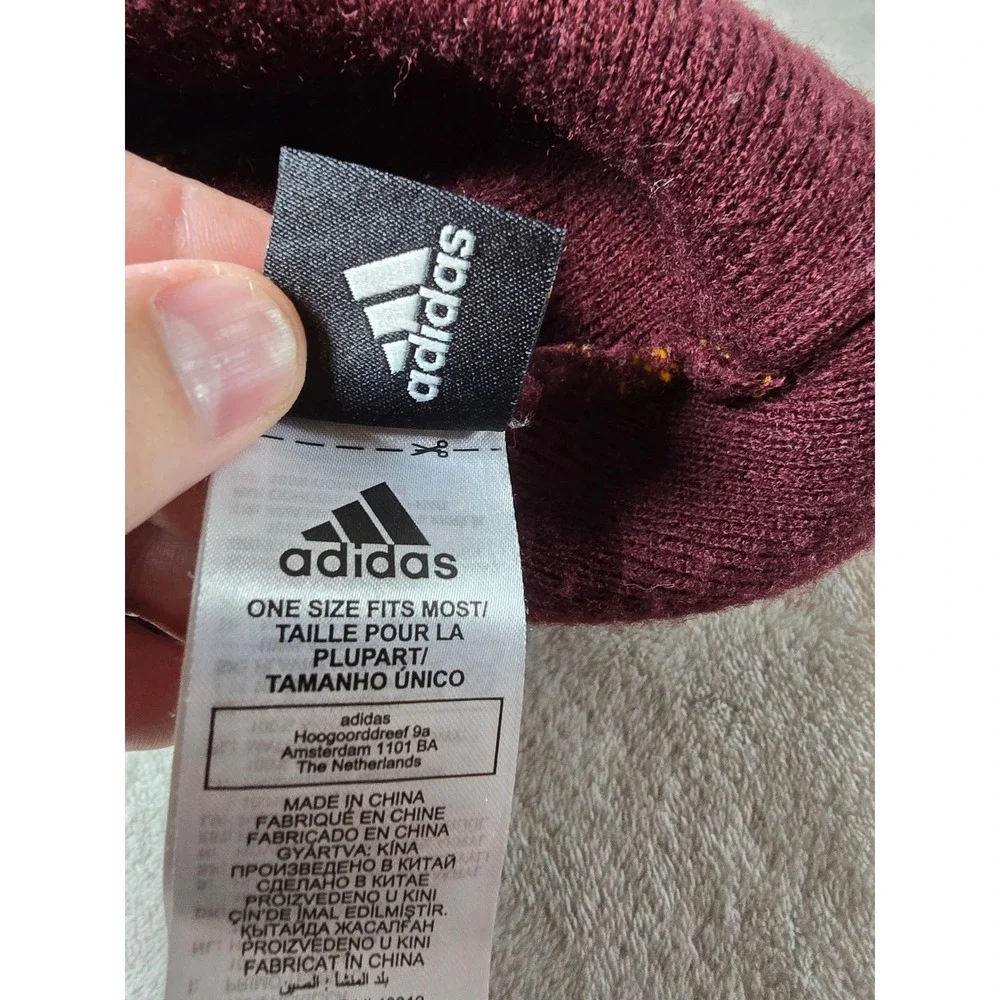 Adidas Arizona State Sun Devils Beanie Hat Knit Cap Gold Maroon One Size Pilling